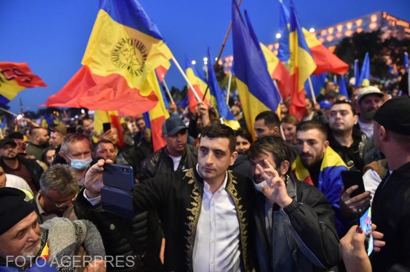 George Simion, la protestul AUR, Foto: AGERPRES