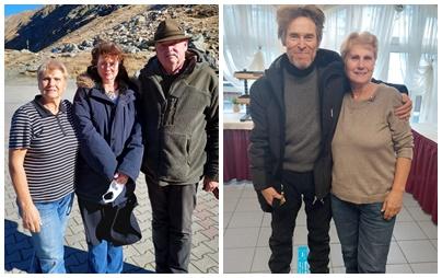 Willem Dafoe şi Emily Watson, la cabana Balea Lac, Foto: Facebook/ Cabana Balea Lac