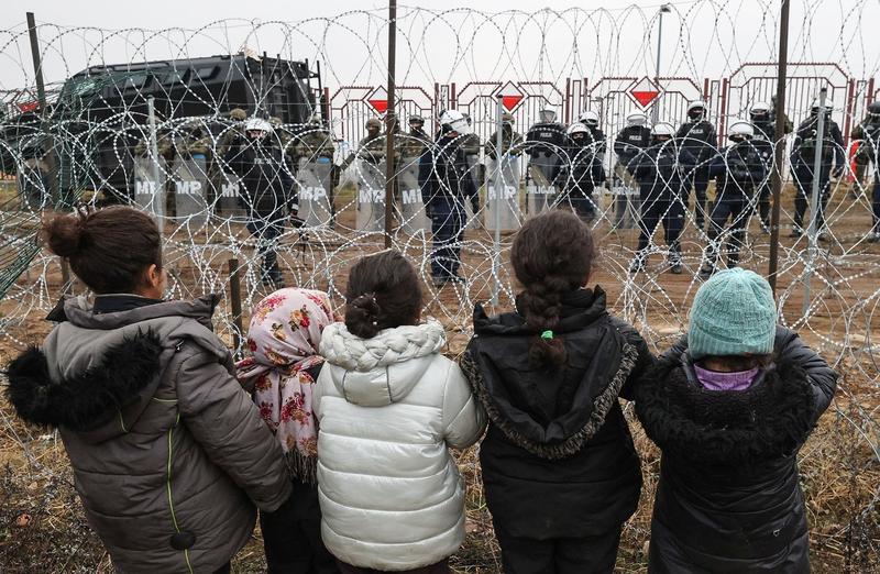 Migranti la granita dintre Belarus și Polonia, Foto: TASS / Profimedia Images