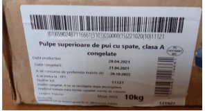 pulpe de pui depistate cu salmonella, Foto: ansvsa.ro