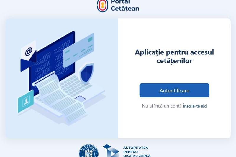 Portal interconectare baze de date, Foto: Captura https://cetatean.gov.ro/