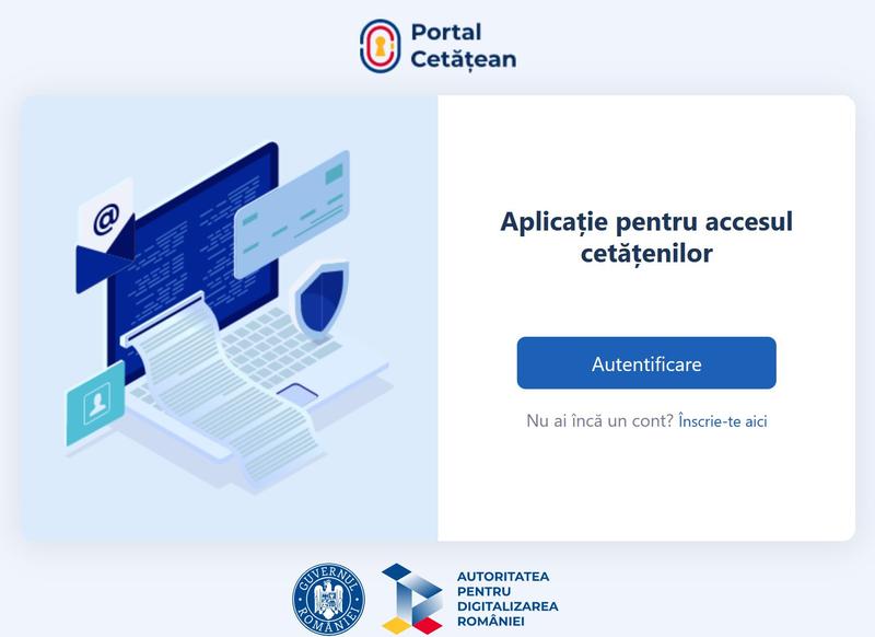 Portal interconectare baze de date, Foto: Captura https://cetatean.gov.ro/