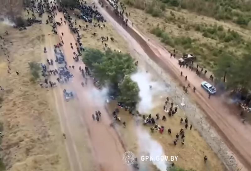 Tensiuni la granita Polonia-Belarus (captura de ecran) , Foto: Hotnews