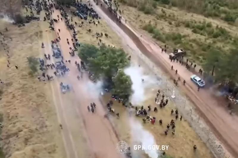 Tensiuni la granita Polonia-Belarus (captura de ecran) , Foto: Hotnews