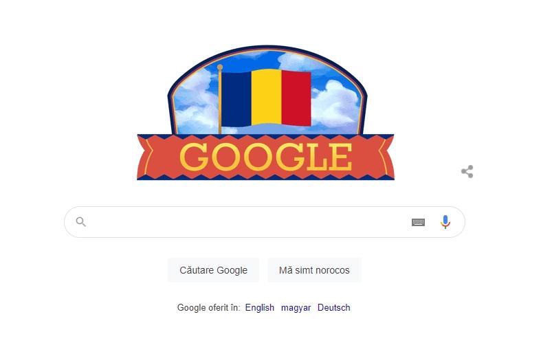 Sigla Google de Ziua Nationala a Romaniei, Foto: Hotnews