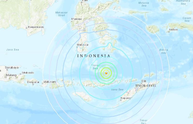Cutremur Indonezia, Foto: USGS