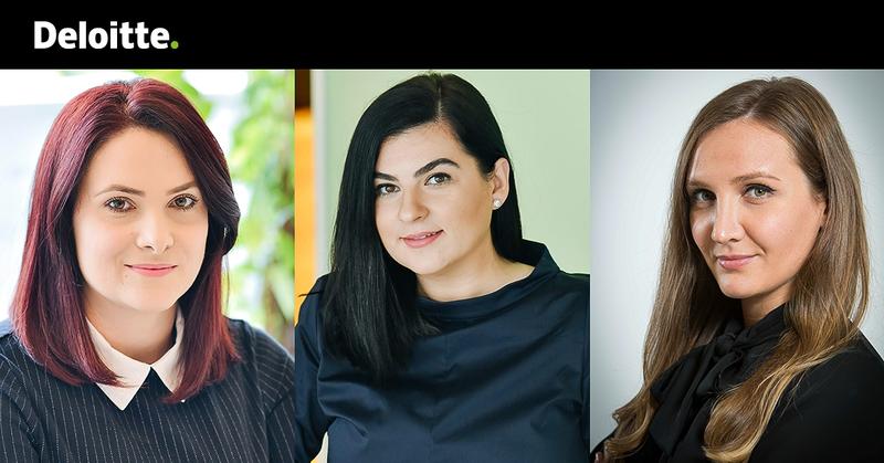 Elena Geageac, Victoria Dobre și Adelina Grosu, Foto: Deloitte Romania