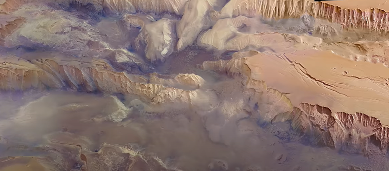 Apa sub Marele Canion de pe Marte, Foto: Captura video