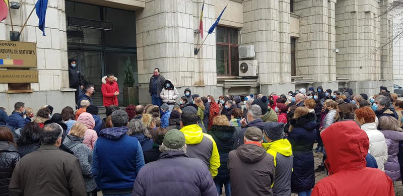Imagine de la protestul anterior de la INS, Foto: FNSA
