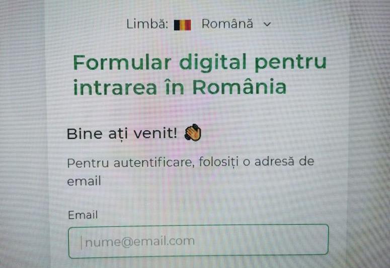 Formular digital de intrare in România, Foto: Hotnews