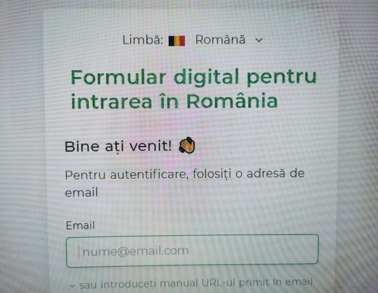 Formular digital de intrare in România, Foto: Hotnews
