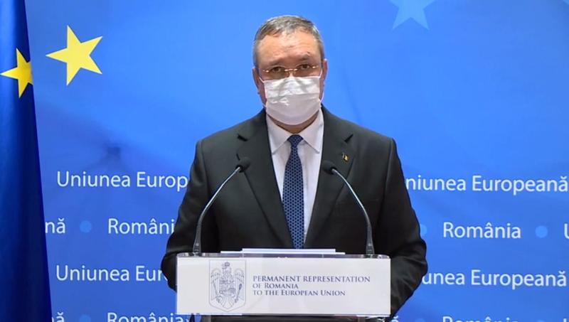 Nicolae Ciuca, la Bruxelles, Foto: Captura Guvern