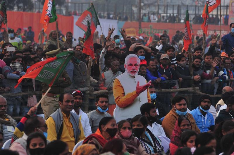 Sustinatori ai premierului nationalist Narendra Modi, Foto: Ritesh Sukla-NurPhoto / Shutterstock Editorial / Profimedia Images