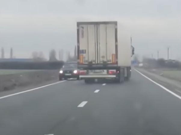 Tir pericol public in Bihor, Foto: Captura YouTube