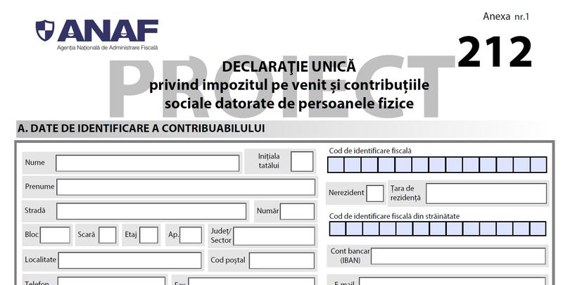 Declaratia unica 2022 - proiect, Foto: Hotnews