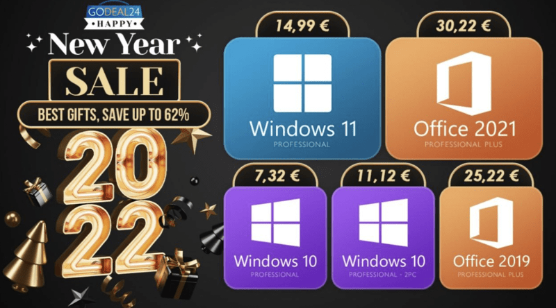 Reduceri mari la începutul lui 2022! Cele mai mici prețuri pentru Windows și MS Office, Foto: GoDeal24