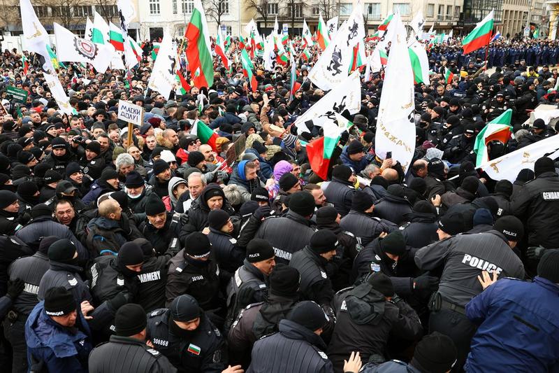 Protest impotriva masurilor sanitare in Bulgaria, Foto: Belish / Shutterstock Editorial / Profimedia Images