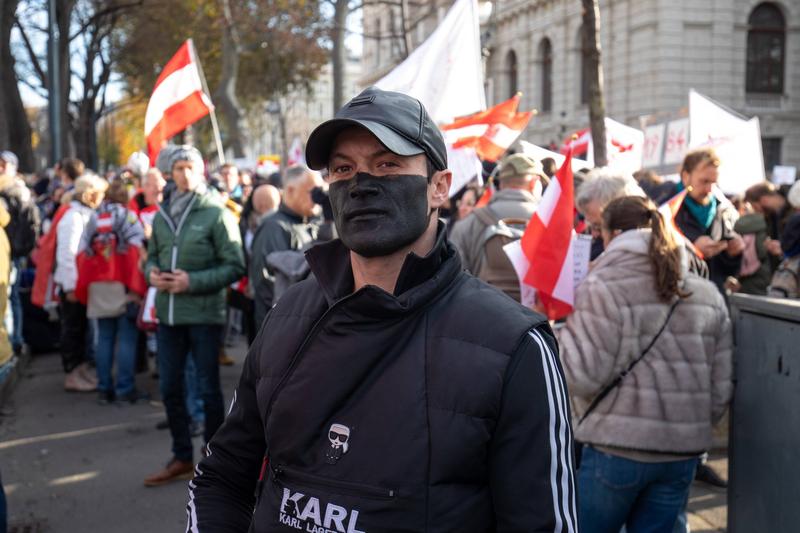 Proteste anti-masca Viena, Foto: Profimedia Images