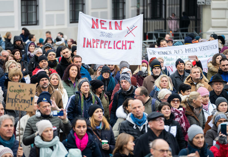 Protest in Austria impotriva vaccinarii obligatorii, Foto: AFP / AFP / Profimedia