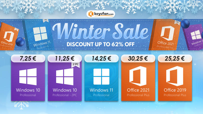 Reduceri de iarnă la Windows 11 și Office 2021, Foto: keysfan.com