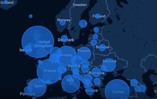 Europa are peste o treime din numarul global de cazuri, Foto: Our World In Data