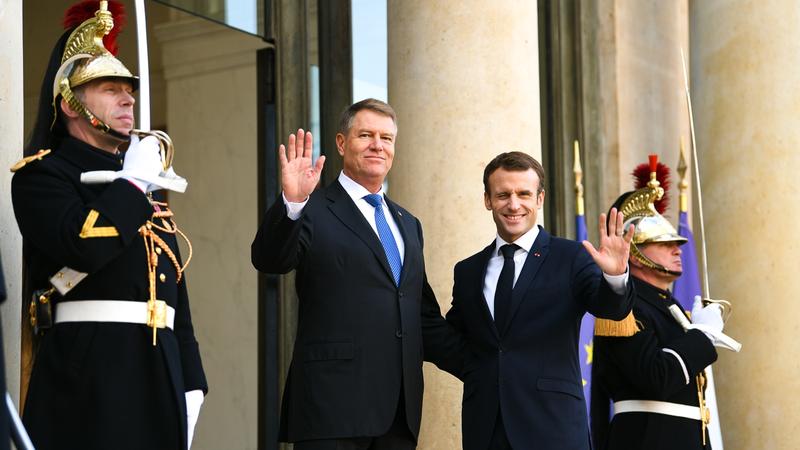 Klaus Iohannis și Emmanuel Macron, Foto: Presidency.ro