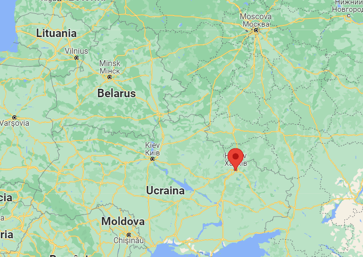 Harkiv, la granita cu Rusia, Foto: Captura Google Maps