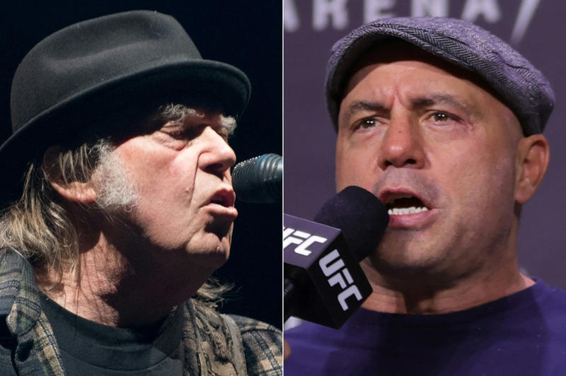 Neil Young si Joe Rogan, Foto: Alice Chiche / AFP / Profimedia Images