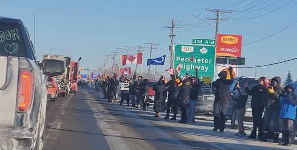 protestul camionagiilor din Canada, Foto: Captura video