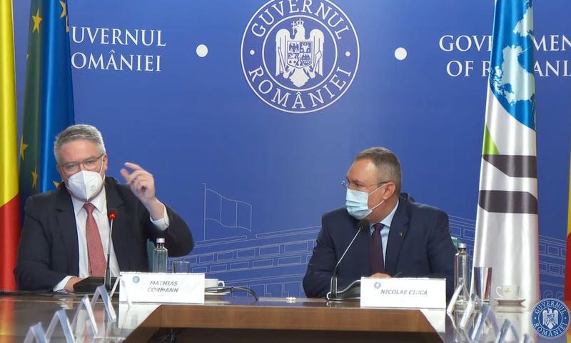 Mathias Cormann si Nicolae Ciuca, Foto: Captura Guvern