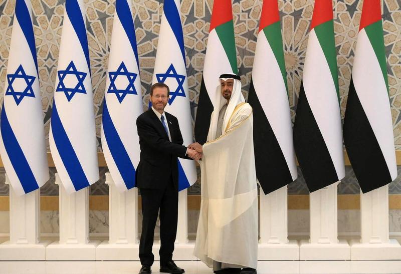 Presedintele israelian Isaac Herzog, vizita istorica in Emiratele Arabe Unite, Foto: Amos Ben Gershom / Zuma Press / Profimedia