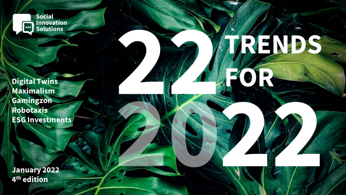 22 de trenduri pentru 2022, Foto: Social Innovation Solutions