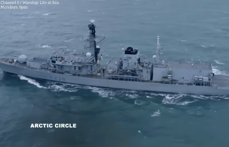 sonarul HMS Northumberland lovit de submarin rusesc, Foto: Captura video