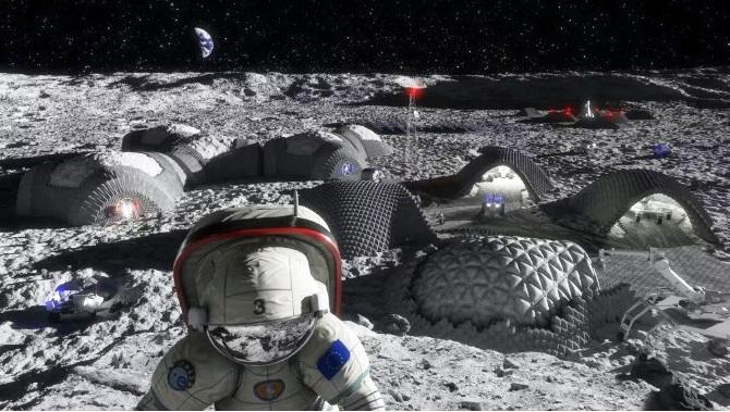 Stație cosmică pe Lună - Ilustrare grafică, Foto: ESA