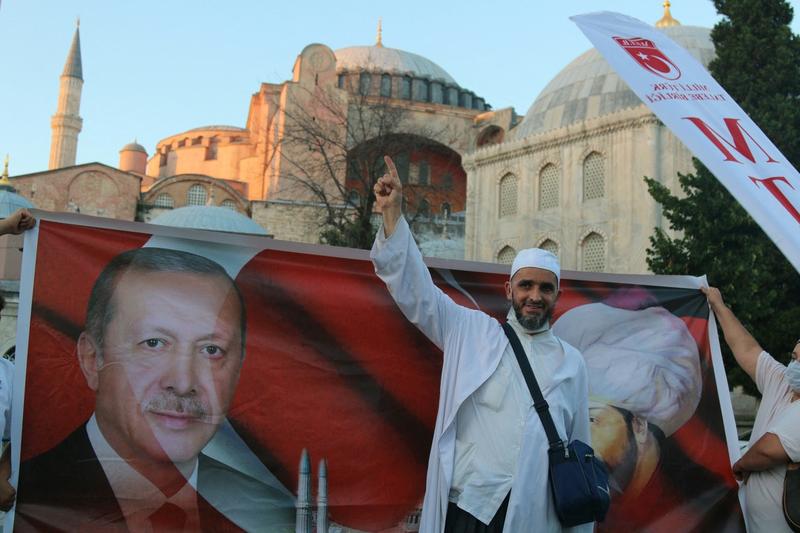 Imagine din Istanbul, unde Erdogan a decis transformarea Hagia Sofia în moschee, Foto: Depo Photos/ABACA / Abaca Press / Profimedia