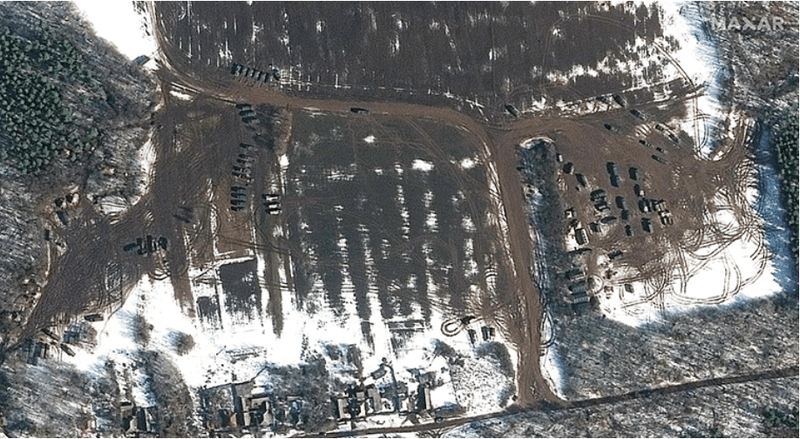 Mișcări de trupe la nord de granița Ucraina, Foto: Maxar