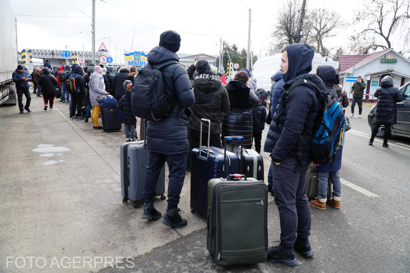 Refugiati ucraineni la granita cu Romania, Foto: AGERPRES