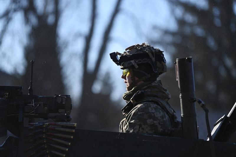 Soldat ucrainean din linia de apărarea a Kievului, Foto: Daniel Leal / AFP / Profimedia Images