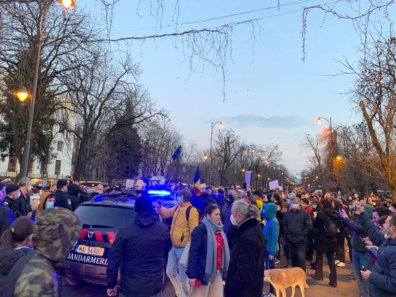 Protest la Ambasada Rusiei la Bucuresti, Foto: Carina Hera