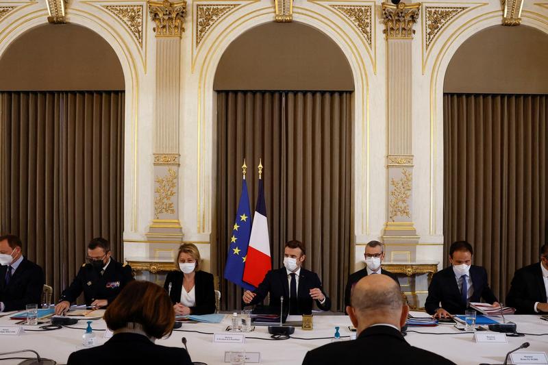 Consiliul de apărare a țării la Elysée, Foto: CHRISTIAN HARTMANN / AFP / Profimedia
