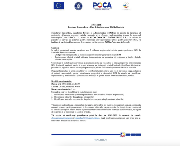 Vego Holdings: Prima Reuniune de consultare - Plan de implementare BIM în România, Foto: Vego Holdings