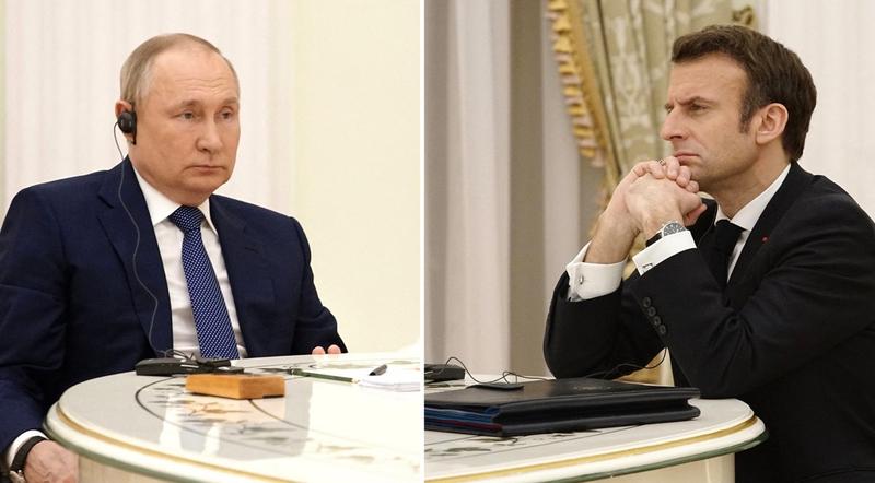 Vladimir Putin si Emmanuel Macron, tete-a-tete la Kremlin, Foto: EyePress via AFP / AFP / Profimedia