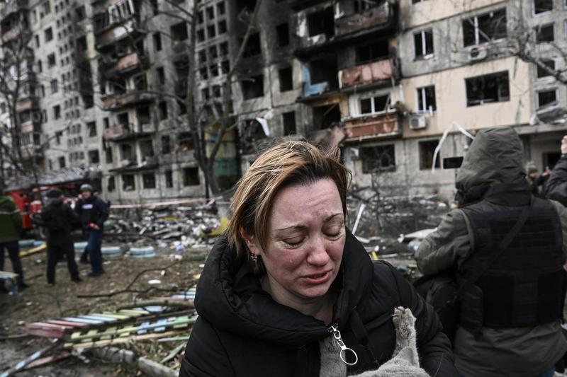 Noi bombardamente în Kiev, Foto: Aris Messinis / AFP / Profimedia Images