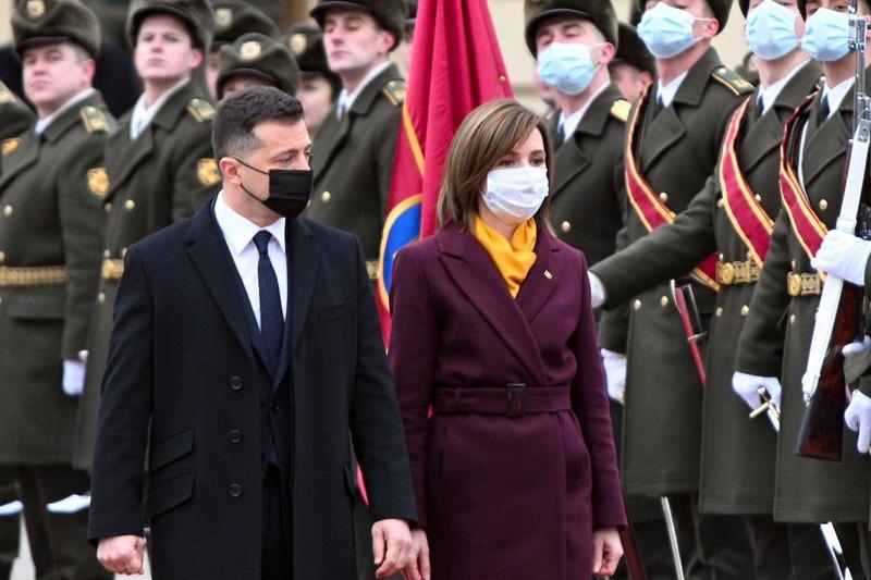 Maia Sandu si Volodimir Zelenski, Foto: Handout / AFP / Profimedia
