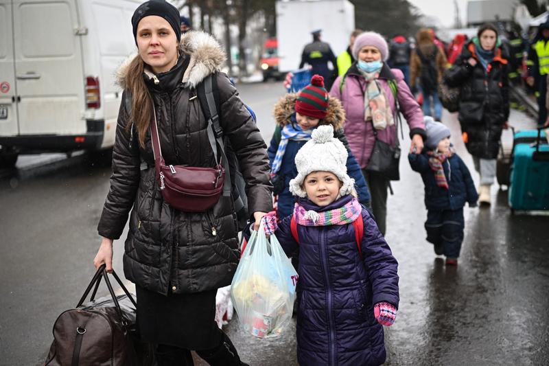 Refugiati ucraineni la vama Siret, Foto: Daniel MIHAILESCU / AFP / Profimedia
