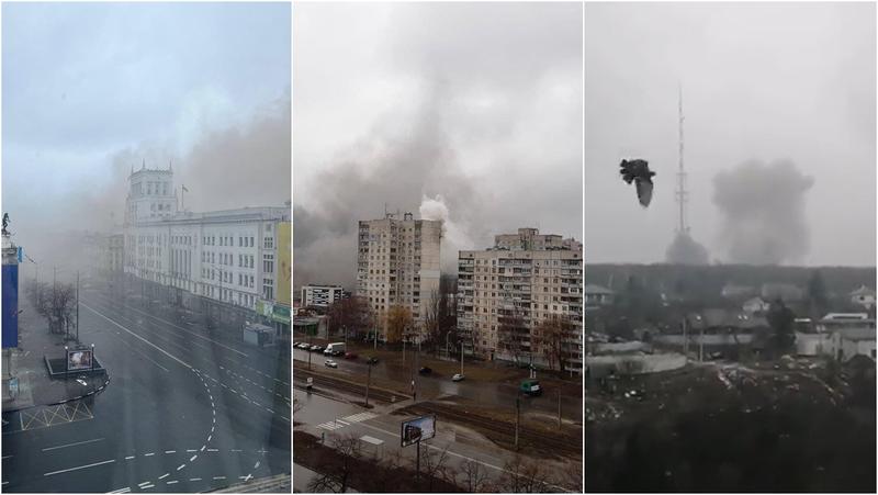 Bombardamente in Harkiv, Foto: Colaj foto
