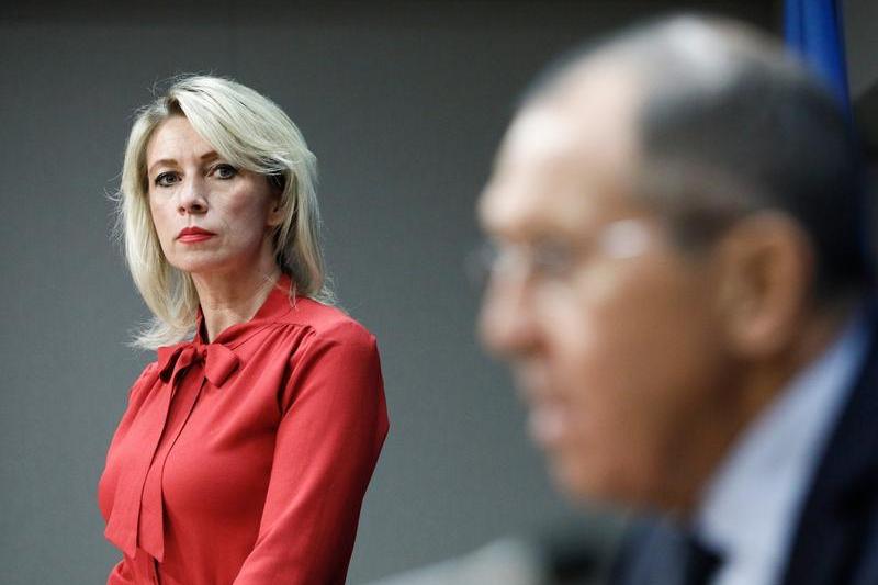 MAE rus: Purtătoarea de cuvânt Maria Zaharova și ministrul Serghei Lavrov, Foto: Alexander Shcherbak / Sputnik / Profimedia