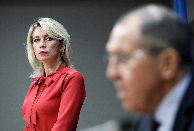 MAE rus: Purtătoarea de cuvânt Maria Zaharova și ministrul Serghei Lavrov, Foto: Alexander Shcherbak / Sputnik / Profimedia