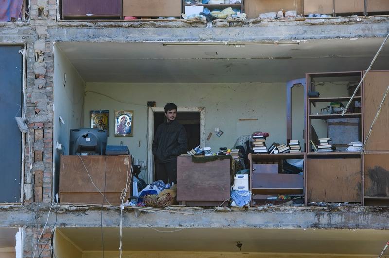 Apartament din Kiev bombardat de ruși, Foto: Maxym Marusenko/NurPhoto / Shutterstock Editorial / Profimedia