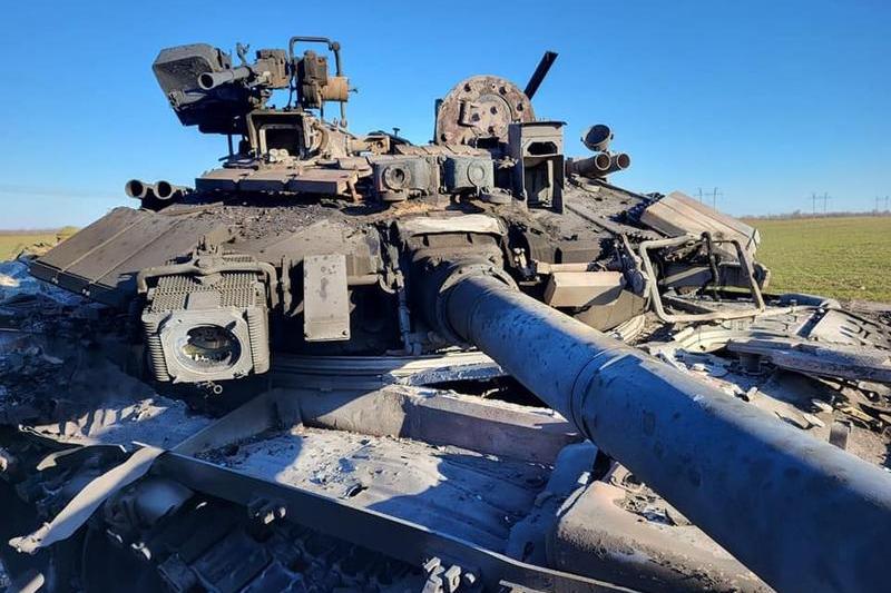 Tanc modern T90 rusesc, distrus de ucraineni, Foto: Armata ucraineana